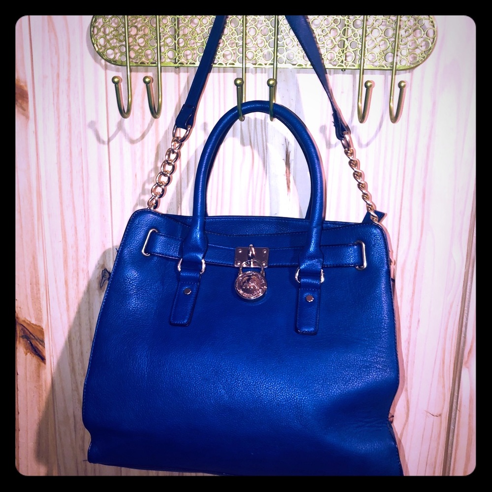 MK blue handbag